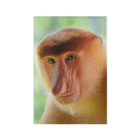 Обложка для паспорта матовая кожа с принтом Рыжая обезьяна , натуральная матовая кожа | размер 19,3 х 13,7 см; прозрачные пластиковые крепления | 