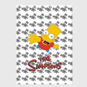 Скетчбук с принтом Bart , 100% бумага
 | 48 листов, плотность листов — 100 г/м2, плотность картонной обложки — 250 г/м2. Листы скреплены сверху удобной пружинной спиралью | simpsons | барт | мульт | симпсоны