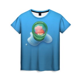 Женская футболка 3D с принтом Bucket , 100% полиэфир ( синтетическое хлопкоподобное полотно) | прямой крой, круглый вырез горловины, длина до линии бедер | anime | ponyo | аниме | миядзаки | поньо | рыбка
