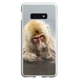 Чехол для Samsung S10E с принтом Японская макака , Силикон | Область печати: задняя сторона чехла, без боковых панелей | макак | мартышка | обезьяна | палец | япония
