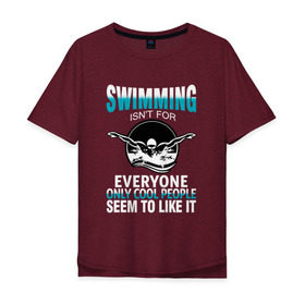 Мужская футболка хлопок Oversize с принтом Swimming , 100% хлопок | свободный крой, круглый ворот, “спинка” длиннее передней части | swim | swimming | плавание | пловец