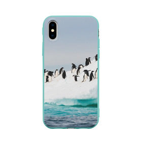 Чехол для Apple iPhone X силиконовый матовый с принтом Пингвины на айсберге , Силикон | Печать на задней стороне чехла, без боковой панели | айсберг | антарктида | антарктика | арктика | буревестник | глупый | императорский | клюв | королевский | крылья | ласты | лёд | линукс | океан | пилигрим | полюс | птица | север | снег | умка | фрак