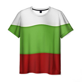 Мужская футболка 3D с принтом Болгария , 100% полиэфир | прямой крой, круглый вырез горловины, длина до линии бедер | Тематика изображения на принте: bulgaria | flag | болгария | республика болгария | текстура | флаг
