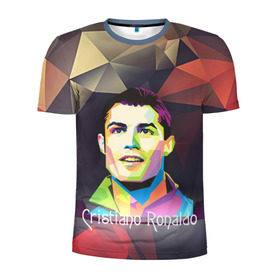 Мужская футболка 3D спортивная с принтом Cristiano Ronaldo , 100% полиэстер с улучшенными характеристиками | приталенный силуэт, круглая горловина, широкие плечи, сужается к линии бедра | 