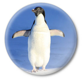 Значок с принтом Пингвин ,  металл | круглая форма, металлическая застежка в виде булавки | Тематика изображения на принте: айсберг | антарктида | антарктика | арктика | буревестник | глупый | императорский | клюв | королевский | крылья | ласты | лёд | линукс | океан | пилигрим | полюс | птица | север | снег | умка | фрак