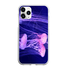 Чехол для iPhone 11 Pro Max матовый с принтом Розовые медузы , Силикон |  | Тематика изображения на принте: аквариум | вода | дайвинг | милые | море | океан | плывет | подводный мир | рыбалка | рыбка | рыбы | стая | фауна