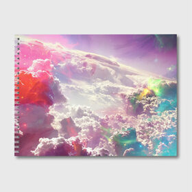 Альбом для рисования с принтом Розовые облака , 100% бумага
 | матовая бумага, плотность 200 мг. | небо | облака