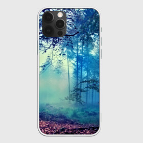 Чехол для iPhone 12 Pro с принтом Лес , силикон | область печати: задняя сторона чехла, без боковых панелей | 3d | деревья | лес | пейзаж | природа | роща | туман