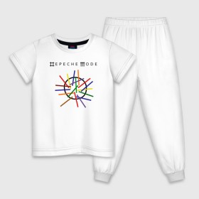 Детская пижама хлопок с принтом Depeche mode (светлая) , 100% хлопок |  брюки и футболка прямого кроя, без карманов, на брюках мягкая резинка на поясе и по низу штанин
 | depeche mode