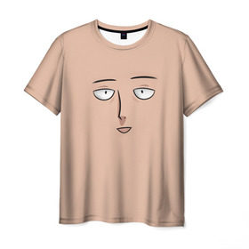 Мужская футболка 3D с принтом One punch man , 100% полиэфир | прямой крой, круглый вырез горловины, длина до линии бедер | anime | one punch man | saitama