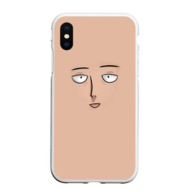 Чехол для iPhone XS Max матовый с принтом One punch man , Силикон | Область печати: задняя сторона чехла, без боковых панелей | anime | one punch man | saitama