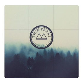 Магнитный плакат 3Х3 с принтом Twin Peaks , Полимерный материал с магнитным слоем | 9 деталей размером 9*9 см | Тематика изображения на принте: twin peaks твин пикс | годнота | девид линч | лес | лора палмер | сова | туман