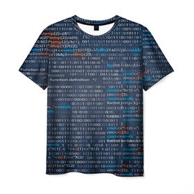 Мужская футболка 3D с принтом Информатика , 100% полиэфир | прямой крой, круглый вырез горловины, длина до линии бедер | computer code | technology | код | компьютеры