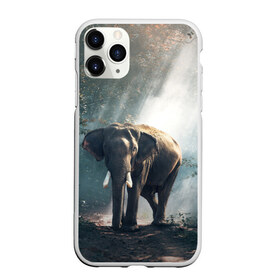 Чехол для iPhone 11 Pro матовый с принтом Слон в лесу , Силикон |  | африка | африканский | бивни | большой | гигант джунгли | зоопарк | индийский | индия | лесной великан | мамонт | огромный | саванна | сафари | серый | слон | слоненок | слониха | стадо | уши | хобот