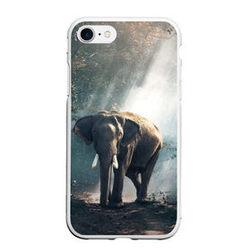 Чехол для iPhone 7/8 матовый с принтом Слон в лесу , Силикон | Область печати: задняя сторона чехла, без боковых панелей | африка | африканский | бивни | большой | гигант джунгли | зоопарк | индийский | индия | лесной великан | мамонт | огромный | саванна | сафари | серый | слон | слоненок | слониха | стадо | уши | хобот