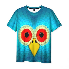 Мужская футболка 3D с принтом Сова , 100% полиэфир | прямой крой, круглый вырез горловины, длина до линии бедер | Тематика изображения на принте: 3d | глаза | голова | другие | животные | нос | прикольные | птицы | сова | цветные | яркие