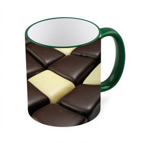 Кружка 3D с принтом Шоколадные конфеты , керамика | ёмкость 330 мл | десерт | еда | конфеты | сладкое | структуры | шахматы | шоколад