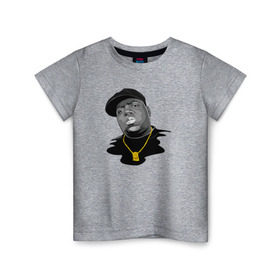Детская футболка хлопок с принтом The Notorious B.I.G. , 100% хлопок | круглый вырез горловины, полуприлегающий силуэт, длина до линии бедер | 2pac | 90 | big | gangsters | legend | notorious | old school | rap | рэп