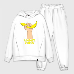 Мужской костюм хлопок OVERSIZE с принтом Сила бананов ,  |  | banana | power | банан | банана | еда | пальма | сила