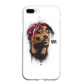 Чехол для iPhone 7Plus/8 Plus матовый с принтом 2Pac , Силикон | Область печати: задняя сторона чехла, без боковых панелей | 2pac | rap | shakur | tupac | рэп | тупак | шакур