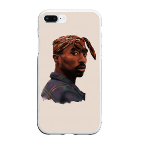 Чехол для iPhone 7Plus/8 Plus матовый с принтом Tupac , Силикон | Область печати: задняя сторона чехла, без боковых панелей | 2pac | rap | shakur | tupac | рэп | тупак | шакур