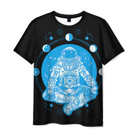 Мужская футболка 3D с принтом Космонавт , 100% полиэфир | прямой крой, круглый вырез горловины, длина до линии бедер | день космонавтики | звезда | звезды | космонавт | космонавты | космос | планета | планеты | ракета | ракеты