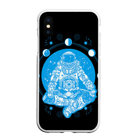 Чехол для iPhone XS Max матовый с принтом Космонавт , Силикон | Область печати: задняя сторона чехла, без боковых панелей | день космонавтики | звезда | звезды | космонавт | космонавты | космос | планета | планеты | ракета | ракеты