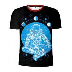 Мужская футболка 3D спортивная с принтом Космонавт , 100% полиэстер с улучшенными характеристиками | приталенный силуэт, круглая горловина, широкие плечи, сужается к линии бедра | день космонавтики | звезда | звезды | космонавт | космонавты | космос | планета | планеты | ракета | ракеты