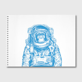 Альбом для рисования с принтом Космомакака , 100% бумага
 | матовая бумага, плотность 200 мг. | день космонавтики | звезда | звезды | космонавт | космонавты | космос | планета | планеты | ракета | ракеты