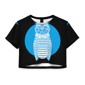 Женская футболка 3D укороченная с принтом Defy gravity , 100% полиэстер | круглая горловина, длина футболки до линии талии, рукава с отворотами | день космонавтики | звезда | звезды | космонавт | космонавты | космос | планета | планеты | ракета | ракеты