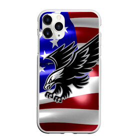 Чехол для iPhone 11 Pro матовый с принтом Флаг США с орлом , Силикон |  | usa | америка | белоголовый | герб | государство | доллар | дядя сэм | звездно полосатый флаг | лысый | нато | оон | орел | птица | свобода | символ | соединённые штаты америки | страна | сша | штат
