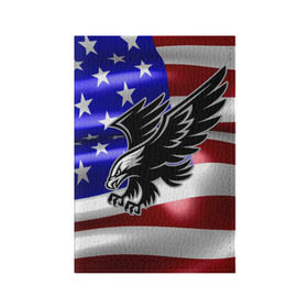 Обложка для паспорта матовая кожа с принтом Флаг США с орлом , натуральная матовая кожа | размер 19,3 х 13,7 см; прозрачные пластиковые крепления | Тематика изображения на принте: usa | америка | белоголовый | герб | государство | доллар | дядя сэм | звездно полосатый флаг | лысый | нато | оон | орел | птица | свобода | символ | соединённые штаты америки | страна | сша | штат