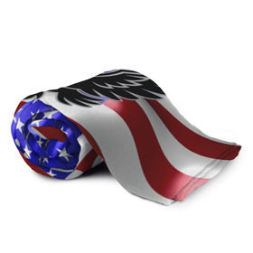 Плед 3D с принтом Флаг США с орлом , 100% полиэстер | закругленные углы, все края обработаны. Ткань не мнется и не растягивается | usa | америка | белоголовый | герб | государство | доллар | дядя сэм | звездно полосатый флаг | лысый | нато | оон | орел | птица | свобода | символ | соединённые штаты америки | страна | сша | штат