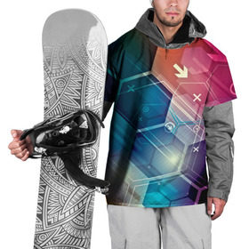 Накидка на куртку 3D с принтом Hi-tech , 100% полиэстер |  | Тематика изображения на принте: html | коды | нано | программный код | синий | хайтек