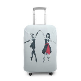 Чехол для чемодана 3D с принтом Ballerinas TWP , 86% полиэфир, 14% спандекс | двустороннее нанесение принта, прорези для ручек и колес | 21 pilots | twenty one pilots