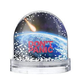 Снежный шар с принтом Без паники, метеорит , Пластик | Изображение внутри шара печатается на глянцевой фотобумаге с двух сторон | do not panic | dont panic | апокалипсис | без паники | взрыв | гибель | земля | классная | комета | конец света | космос | крутая | метеорит | не надо | прикол | прикольная надпись | ужас