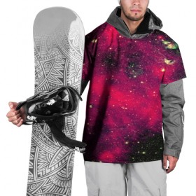 Накидка на куртку 3D с принтом Розовый космос , 100% полиэстер |  | nebula | space | star | вселенная | звезды | земля | космический | космос | планеты | плеяды | пространство | созвездие