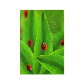 Обложка для паспорта матовая кожа с принтом Милые насекомые , натуральная матовая кожа | размер 19,3 х 13,7 см; прозрачные пластиковые крепления | Тематика изображения на принте: 