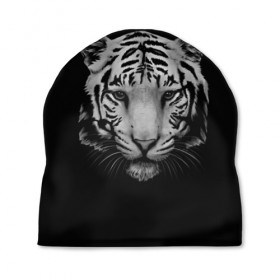 Шапка 3D с принтом Тигр , 100% полиэстер | универсальный размер, печать по всей поверхности изделия | белый тигр | кошка | тигр