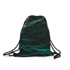 Рюкзак-мешок 3D с принтом Звуковые волны , 100% полиэстер | плотность ткани — 200 г/м2, размер — 35 х 45 см; лямки — толстые шнурки, застежка на шнуровке, без карманов и подкладки | 