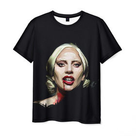 Мужская футболка 3D с принтом Леди Гага , 100% полиэфир | прямой крой, круглый вырез горловины, длина до линии бедер | Тематика изображения на принте: lady gaga | леди гага