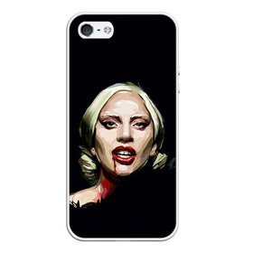 Чехол для iPhone 5/5S матовый с принтом Леди Гага , Силикон | Область печати: задняя сторона чехла, без боковых панелей | Тематика изображения на принте: lady gaga | леди гага