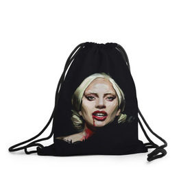 Рюкзак-мешок 3D с принтом Леди Гага , 100% полиэстер | плотность ткани — 200 г/м2, размер — 35 х 45 см; лямки — толстые шнурки, застежка на шнуровке, без карманов и подкладки | Тематика изображения на принте: lady gaga | леди гага