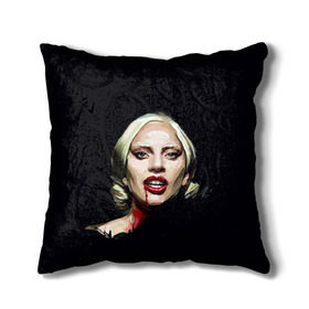 Подушка 3D с принтом Леди Гага , наволочка – 100% полиэстер, наполнитель – холлофайбер (легкий наполнитель, не вызывает аллергию). | состоит из подушки и наволочки. Наволочка на молнии, легко снимается для стирки | lady gaga | леди гага