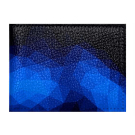 Обложка для студенческого билета с принтом Синие полигоны , натуральная кожа | Размер: 11*8 см; Печать на всей внешней стороне | абстракция | бумага | геометрия | грани | изгиб | линии | полигоны | полосы | постель | розовый | сочетания | текстура | треугольники