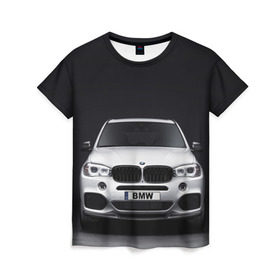 Женская футболка 3D с принтом BMW X5 , 100% полиэфир ( синтетическое хлопкоподобное полотно) | прямой крой, круглый вырез горловины, длина до линии бедер | bmw | x3 x4 x5 x6 x7 x8 | авто | автомобиль | блатная | бмв | бумер | бэха | иномарка | концерн | красивая | крутая | марка немецкая | машина | пацанский таз | прикольная | тачила | тачка