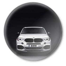 Значок с принтом BMW X5 ,  металл | круглая форма, металлическая застежка в виде булавки | bmw | x3 x4 x5 x6 x7 x8 | авто | автомобиль | блатная | бмв | бумер | бэха | иномарка | концерн | красивая | крутая | марка немецкая | машина | пацанский таз | прикольная | тачила | тачка