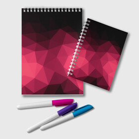 Блокнот с принтом Розовая абстракция , 100% бумага | 48 листов, плотность листов — 60 г/м2, плотность картонной обложки — 250 г/м2. Листы скреплены удобной пружинной спиралью. Цвет линий — светло-серый
 | геометрия | полигоны | розовый | треугольники