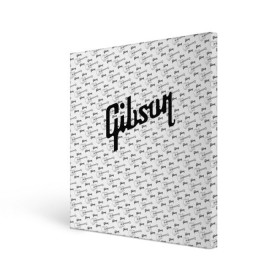 Холст квадратный с принтом Gibson , 100% ПВХ |  | fender | gibson | guitar | ibanez | music | rock | гитара | музыка | рок