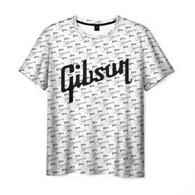 Мужская футболка 3D с принтом Gibson , 100% полиэфир | прямой крой, круглый вырез горловины, длина до линии бедер | fender | gibson | guitar | ibanez | music | rock | гитара | музыка | рок